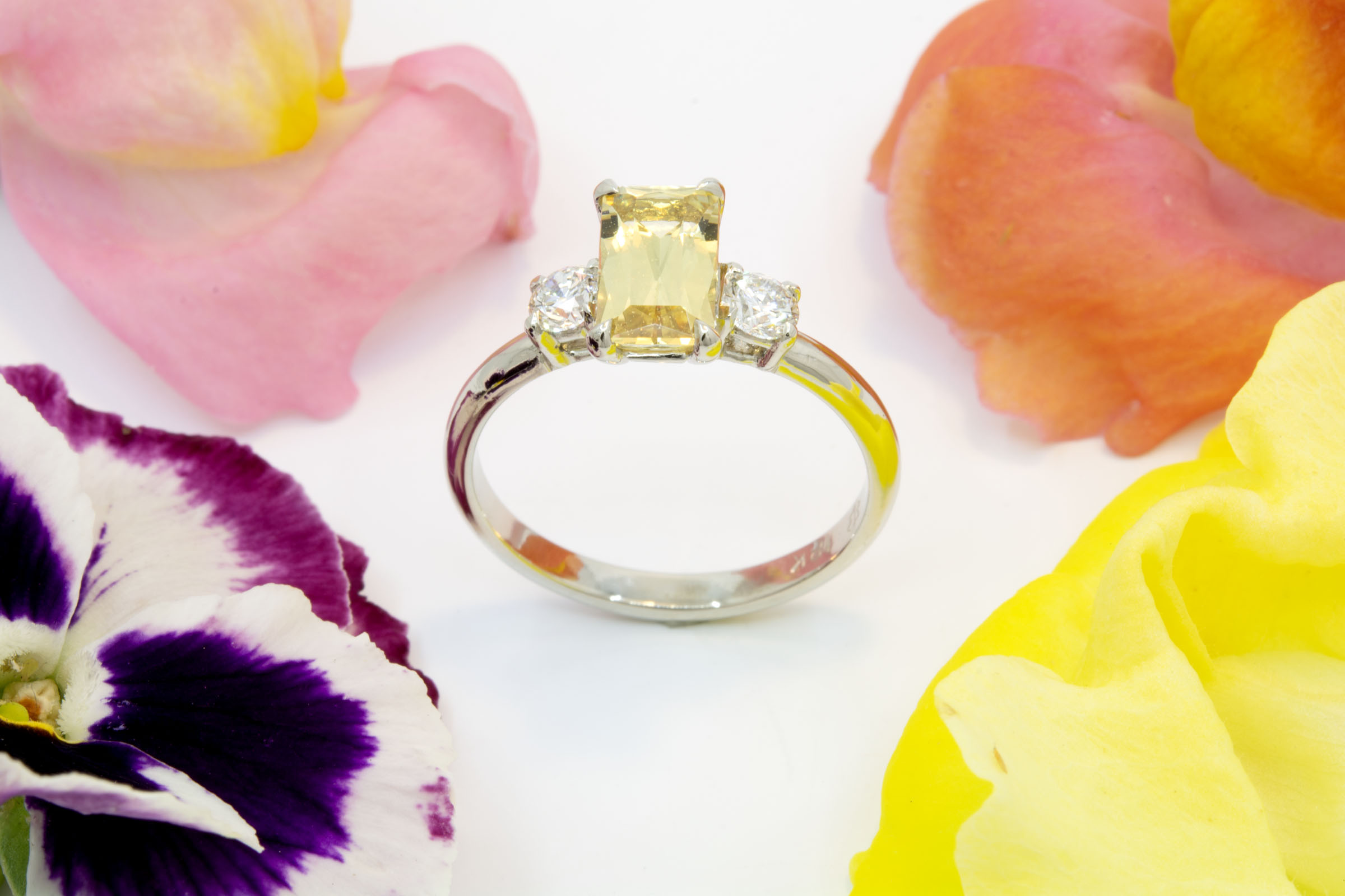 Hunt Country Jewelers 1.81ct Yellow Sapphire with Diamonds