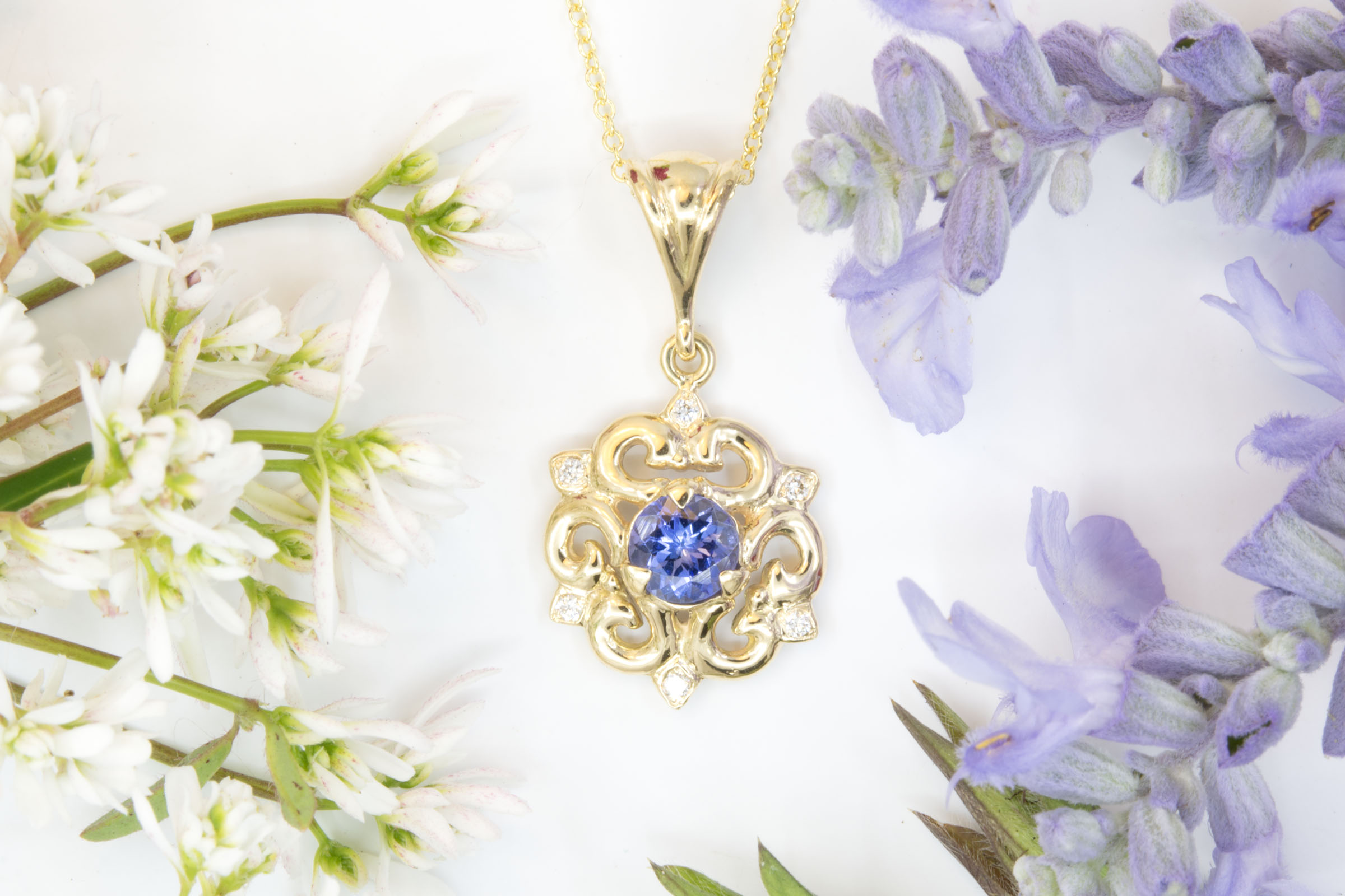Sapphire and Diamond Pendant