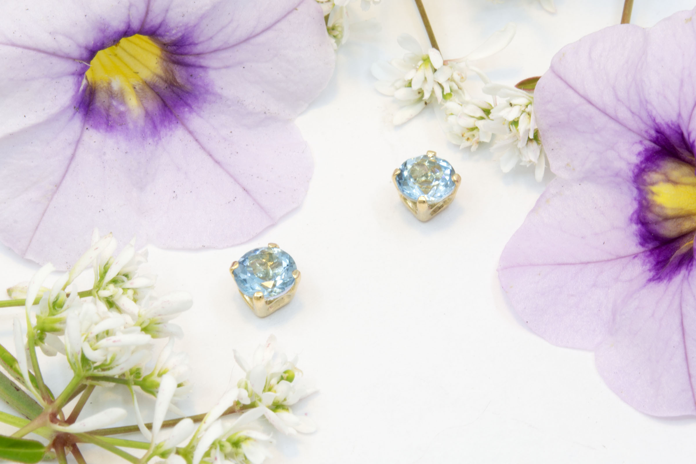 Aquamarine Stud Earrings