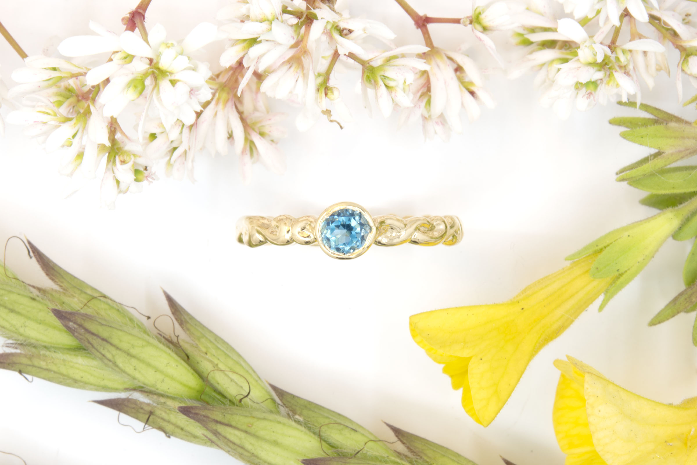 Blue Topaz Filigree Ring - Image 2