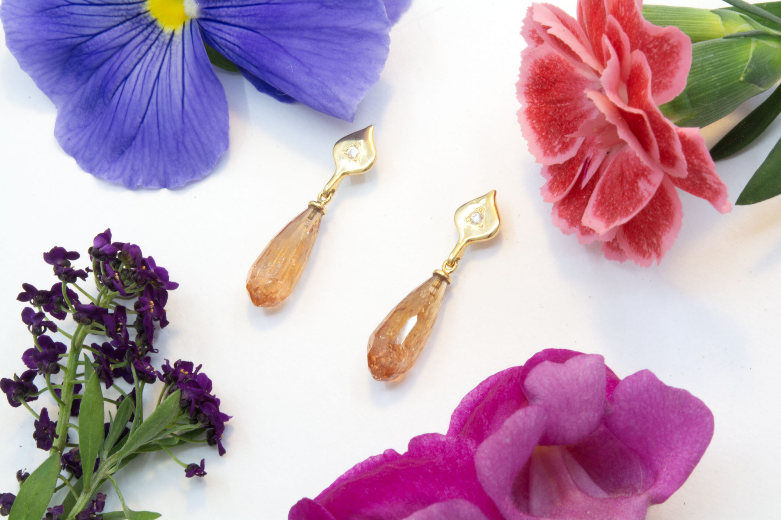 Imperial Topaz Briolette Earrings