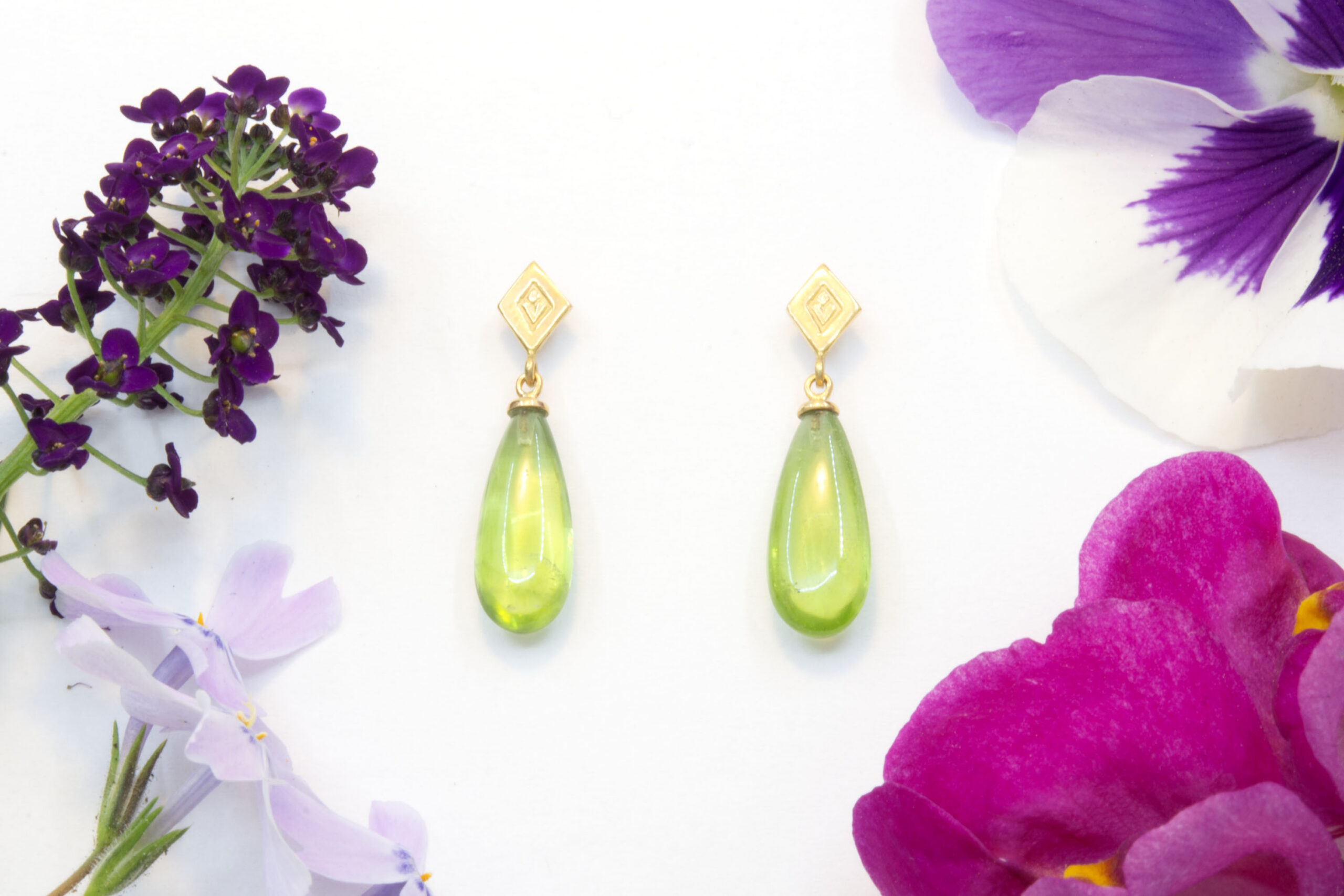 Peridot Briolette Earrings