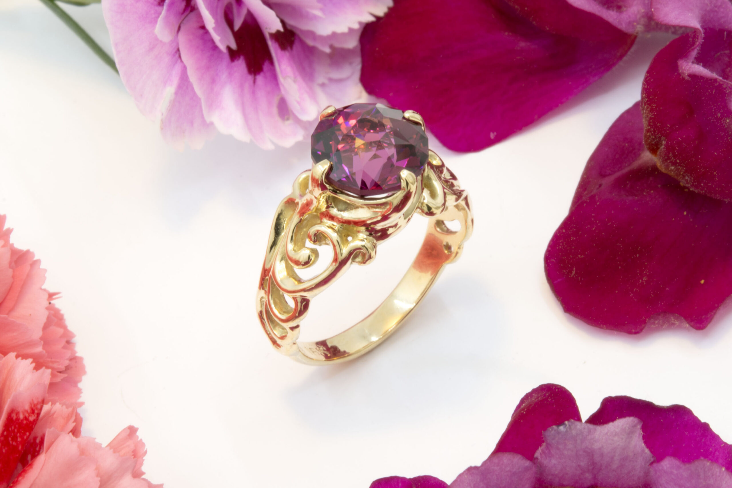 4.54ct Rhodolite Garnet Ring