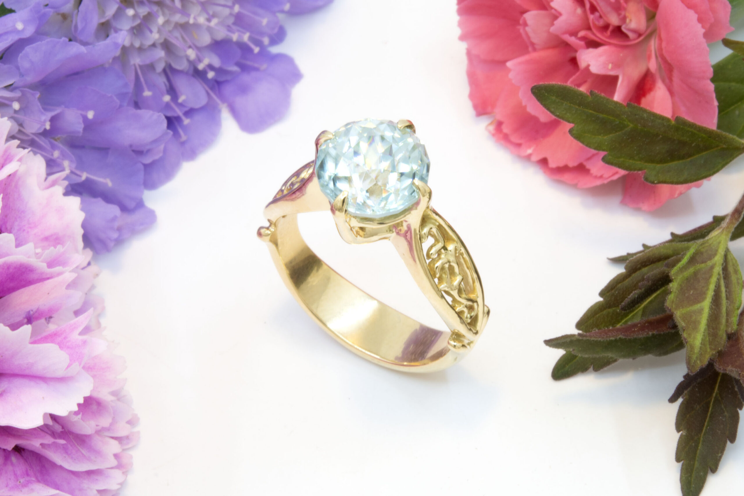 5.5ct Blue Zircon Ring