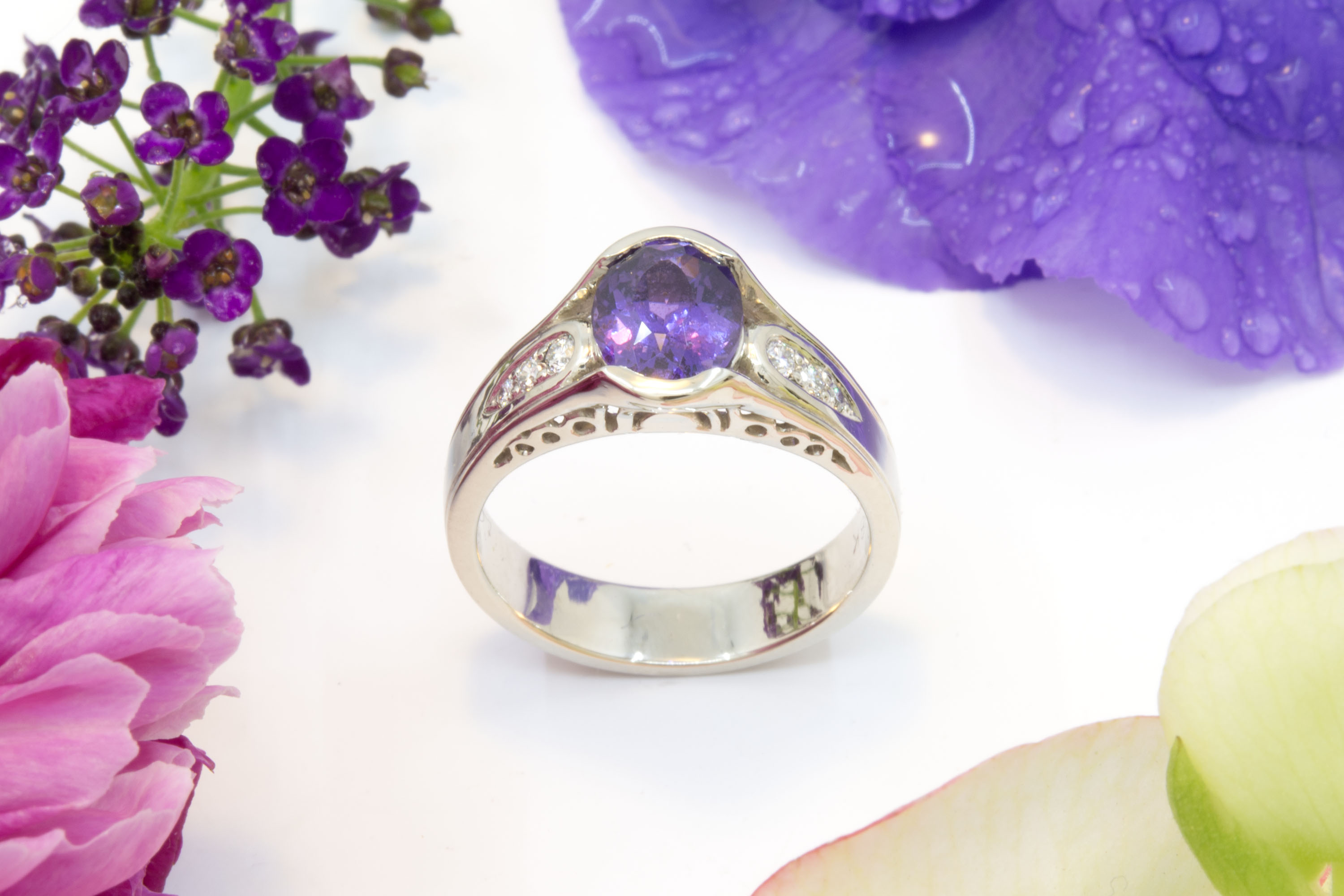1.63ct Purple Sapphire Ring - Image 5
