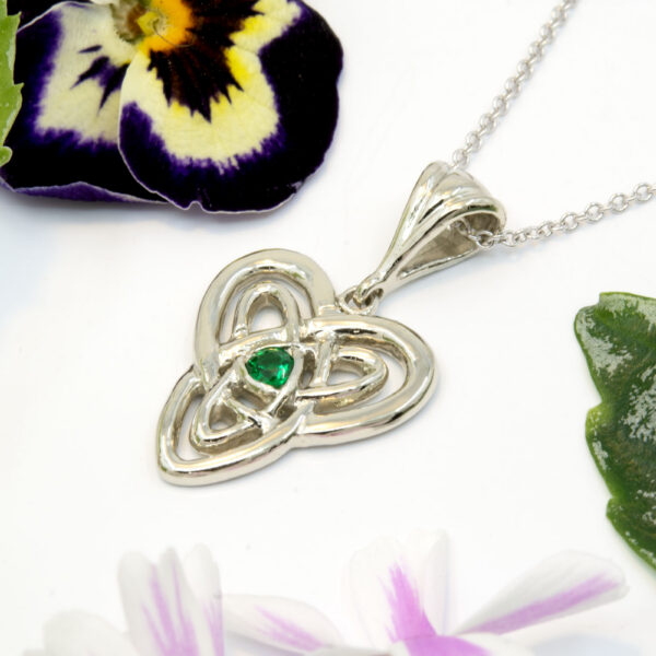 Celtic Heart with Emerald