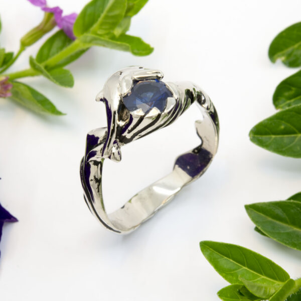 Dolphin Ring with Sapphire