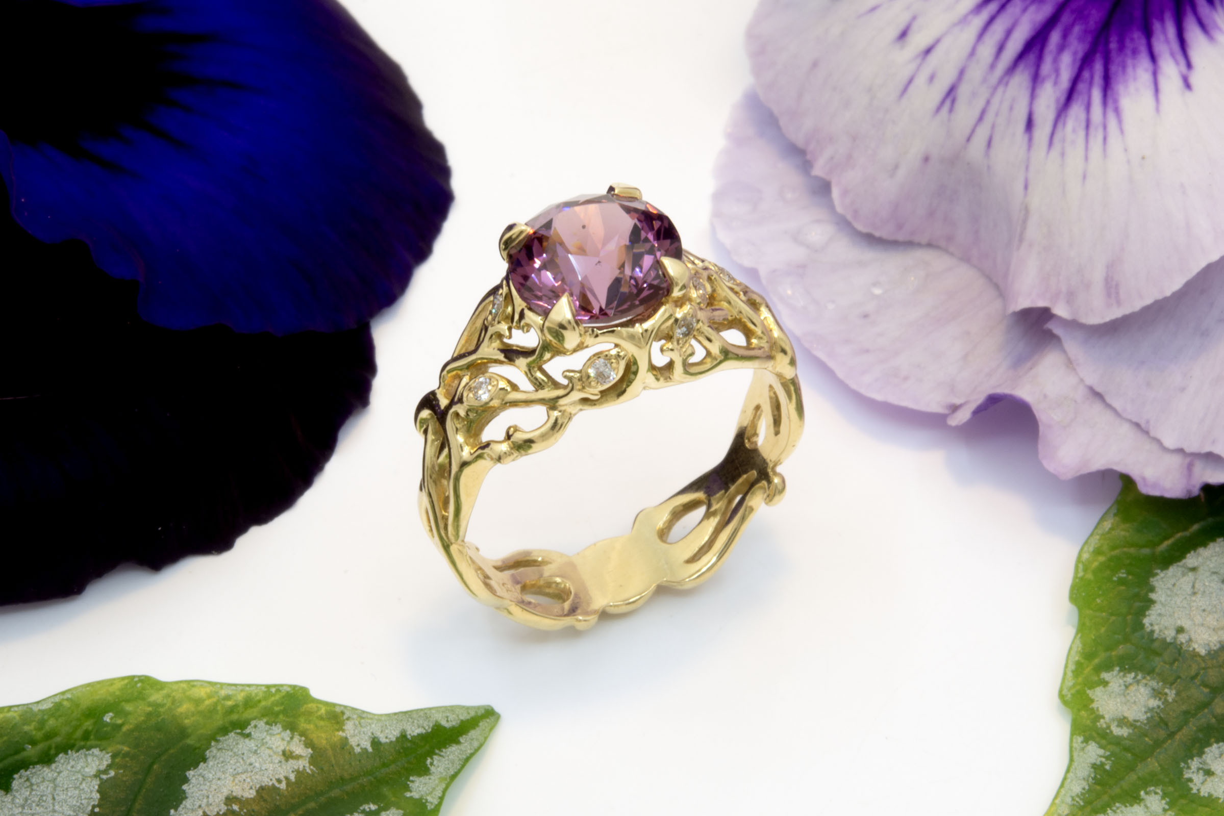Rhodolite Garnet Organic Style Ring - Image 2