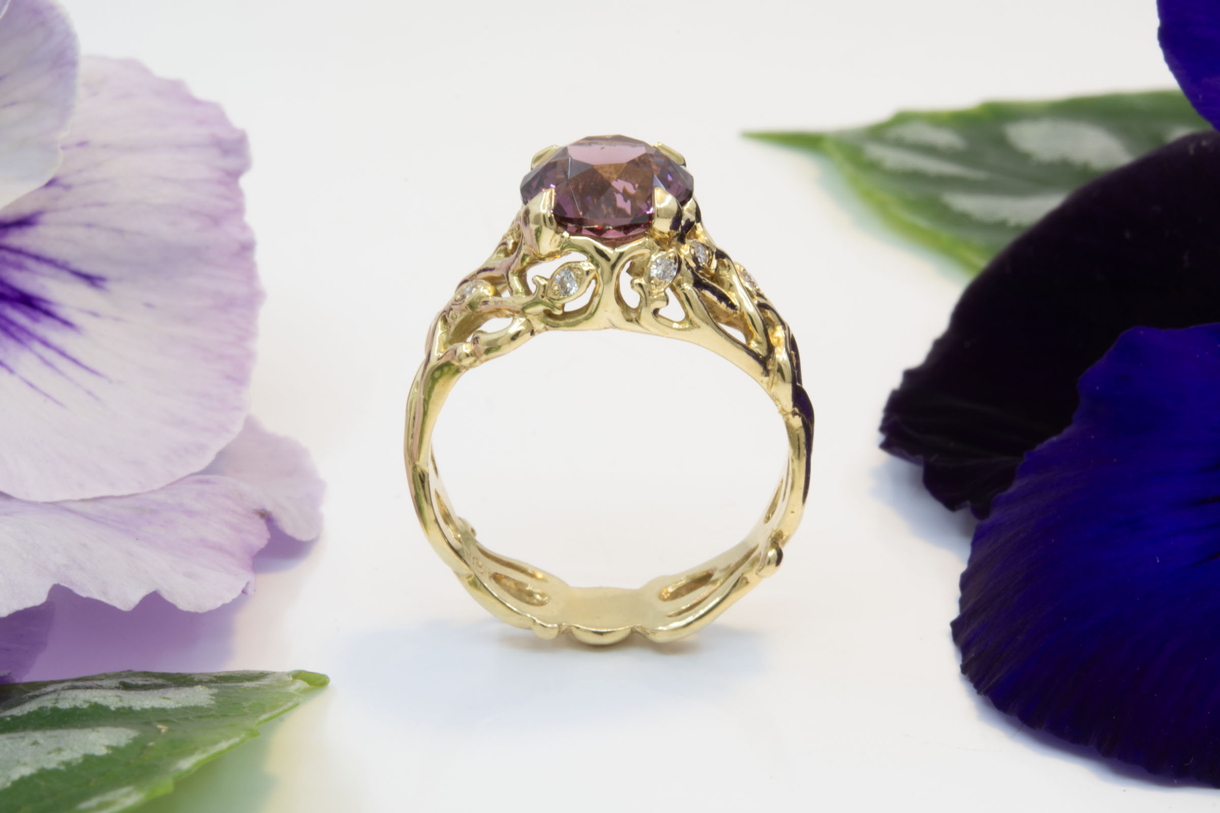 Rhodolite Garnet Organic Style Ring - Image 6