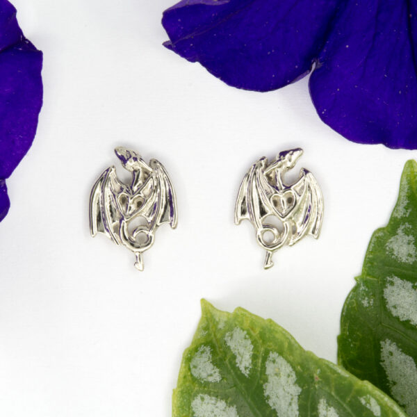 Perching Dragon Stud Earrings