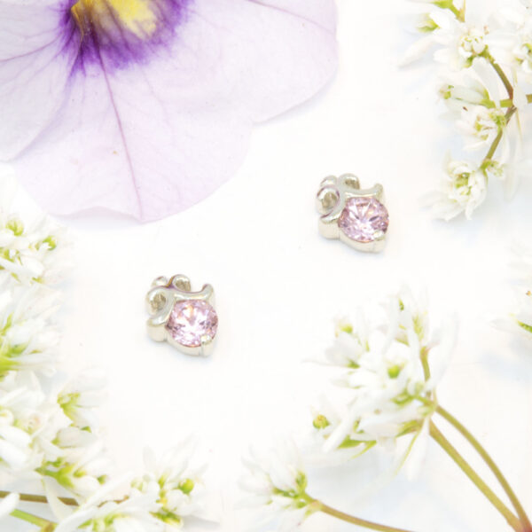 Pink Spinel “Acorn” Stud Earrings