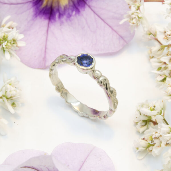 Sapphire Filigree Ring
