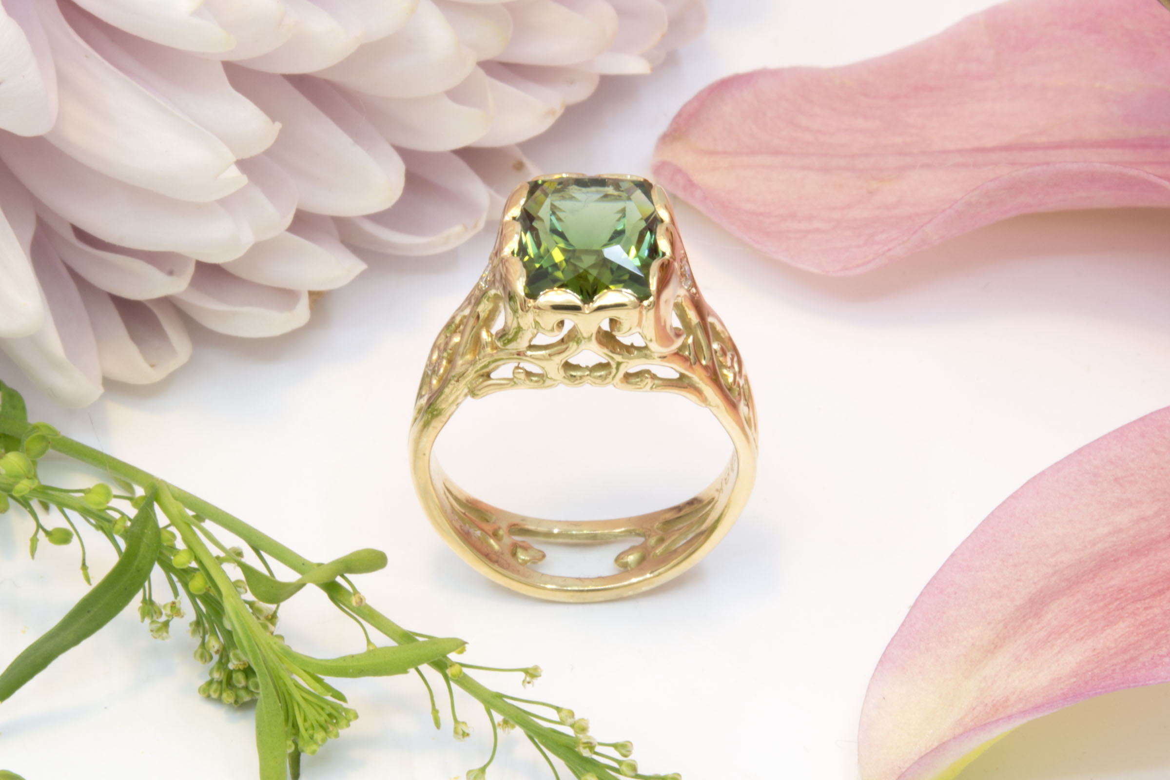3.81ct Green Tourmaline Ring - Image 4