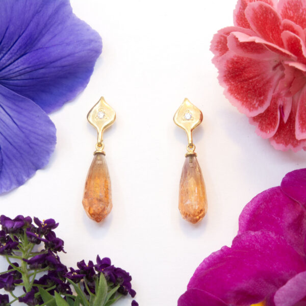 Imperial Topaz Briolette Earrings