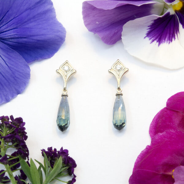 Indicolite Drop Earrings