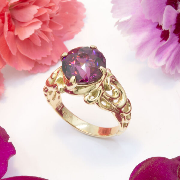 4.54ct Rhodolite Garnet Ring