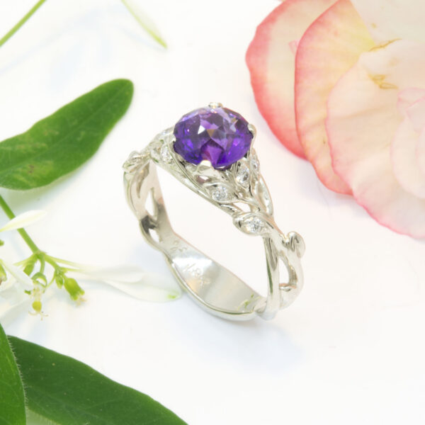 1.41ct Jubilant Crown Amethyst Ring