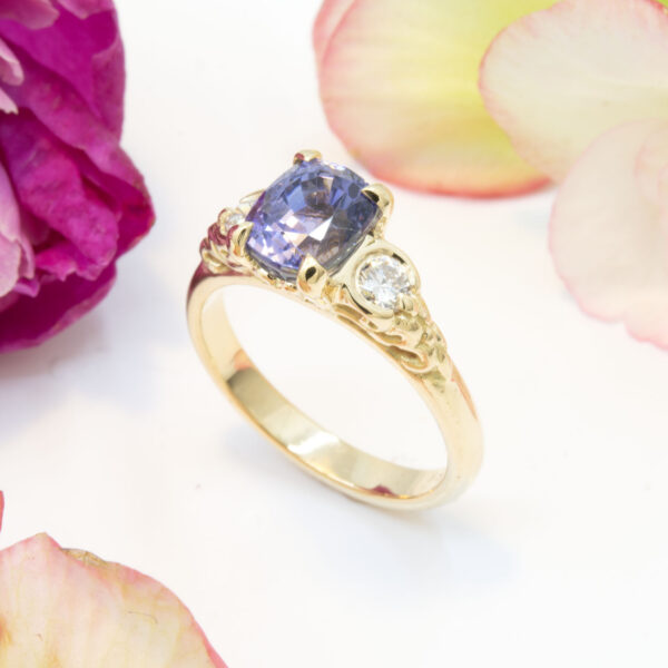 2.95ct Oval Tanzanite and Diamond Ring